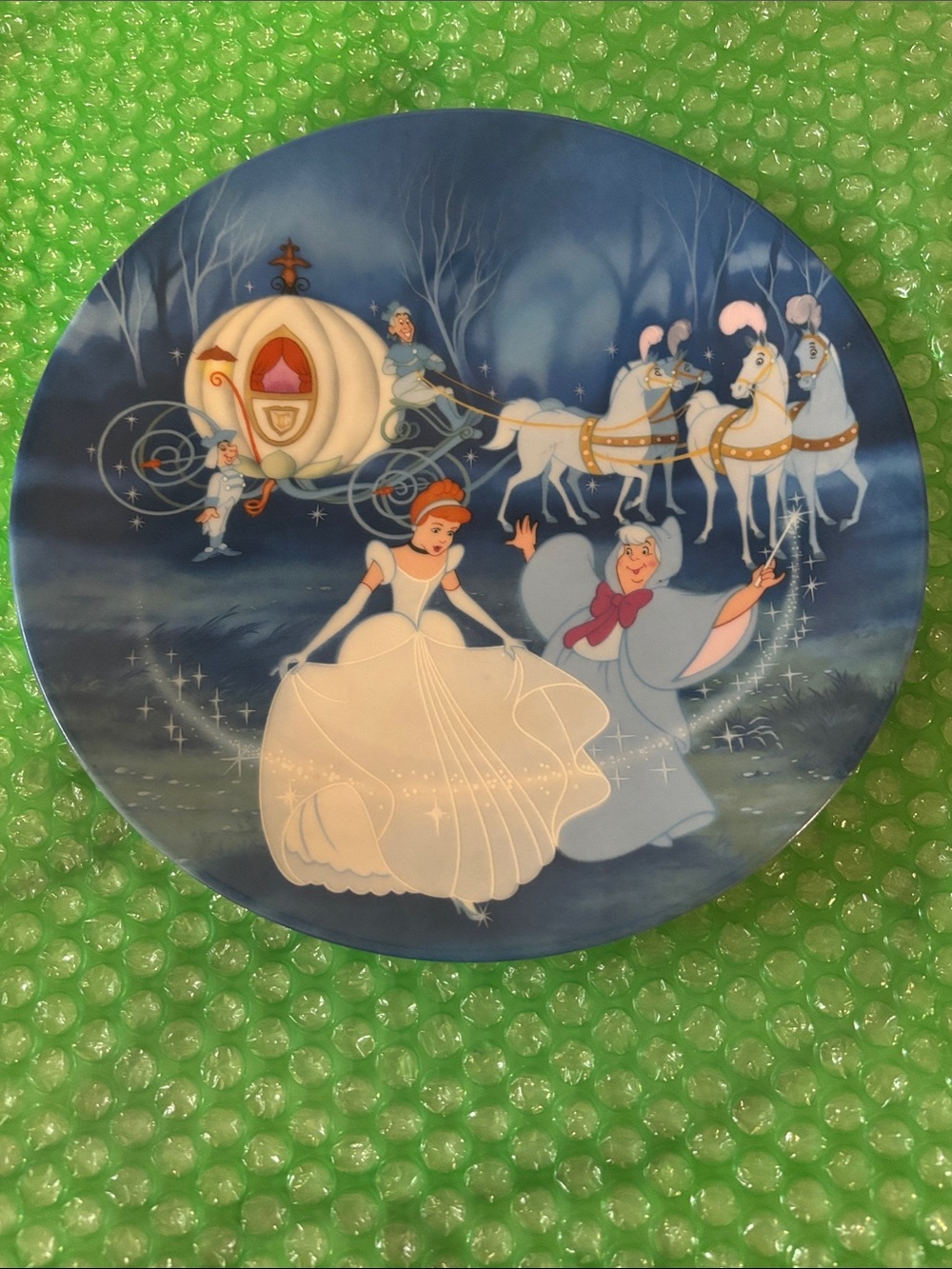Disney Cinderella Collector Plate - Blue, White, Gold